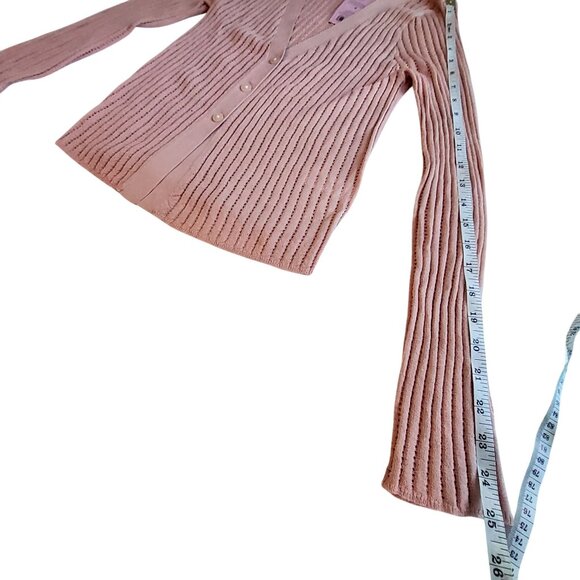 Wild Fable Ribbed Button-Down V-Neck Cardigan Sweater S Wild FableLong sleeves - Picture 11 of 14